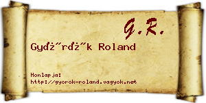 Györök Roland névjegykártya
