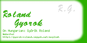 roland gyorok business card